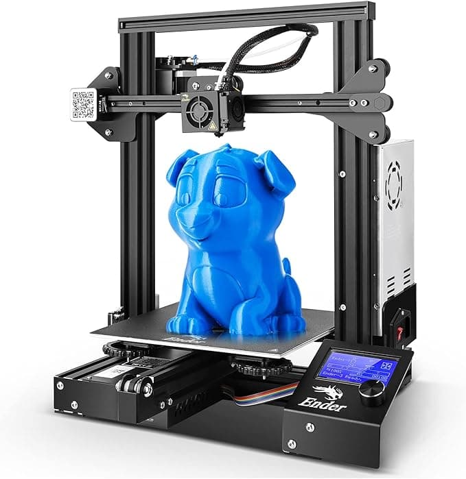Official Creality 3D Printer Ender-3 FDM DIY Printers High-Precision Printing Stable Power Supply Rapid Heating Up Quality Extruder Resume Printing High-standard V-profile Printing Size: 220x220x250mm