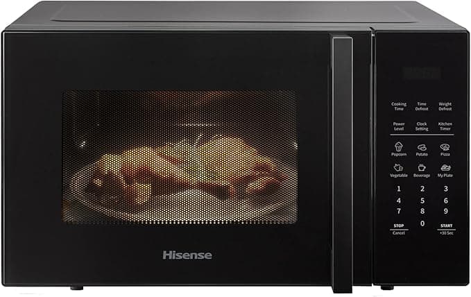 Hisense H25MOBS7HUK 25 Litre electronic Microwave with Auto Defrost, Digital Display, Smart Cook, Multi level cooking and Easy Clean- Black